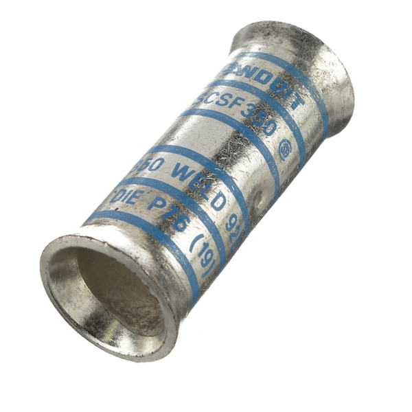Butt Splice Wire Connector, Blue, None Insulation, 35 kV
